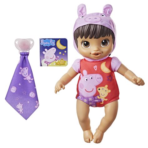 Baby Alive Goodnight Peppa Doll, Peppa Pig Toy, First Baby Doll, Soft Body, Brown Hair - Walmart ...