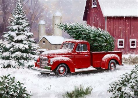 Download Christmas cheer in a vintage truck. Wallpaper | Wallpapers.com