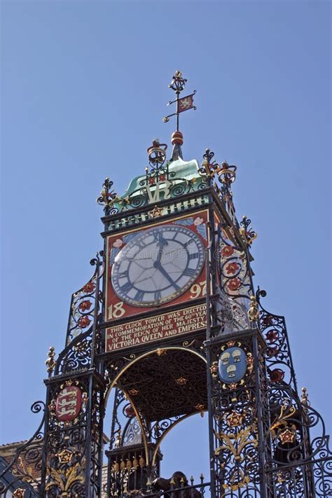 CHester town clock stock photo. Image of city, vacation - 7560182