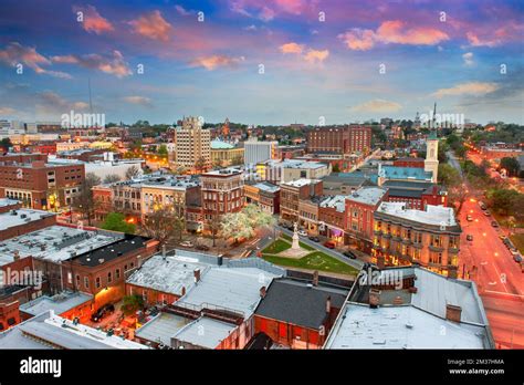 Macon, Georgia, USA downtown skyline at dusk Stock Photo - Alamy