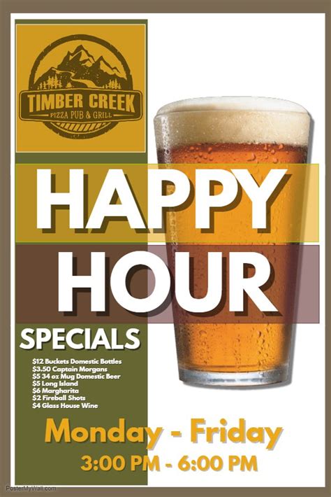 Happy Hour | Timber Creek Pizza