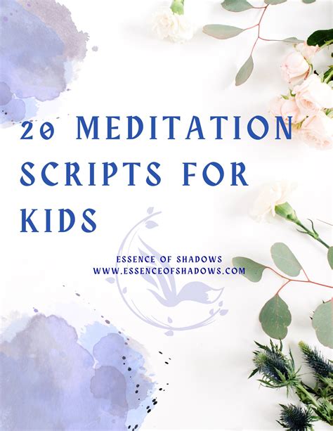 Kids Meditation Scripts 20 Kids Mindfulness Scripts Mindfulness ...