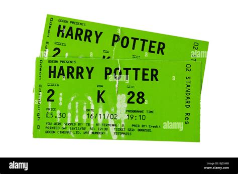 A pair of cinema tickets to see Harry Potter Stock Photo: 28278667 - Alamy