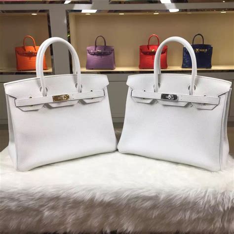 Luxury Hermes 01 Pure White Togo Leather Birkin Bag 30CM Women’s ...