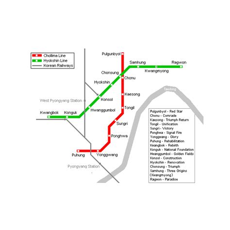 Pyongyang Metro Map - MapSof.net