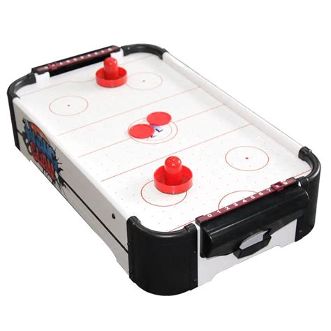 Tabletop mini electric powered airhockey game for kids 20inch mini air hockery table top white ...