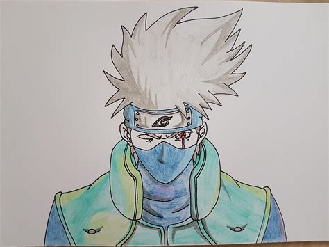 My first ever kakashi sketch! What do you think? : r/Naruto