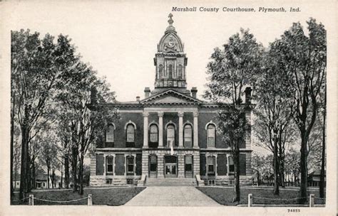 Marshall County Courthouse Plymouth, IN Postcard