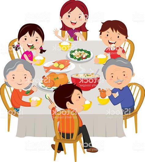 Best HD Cartoon Family Dinner Vector Library » Free Vector Art, Images ...