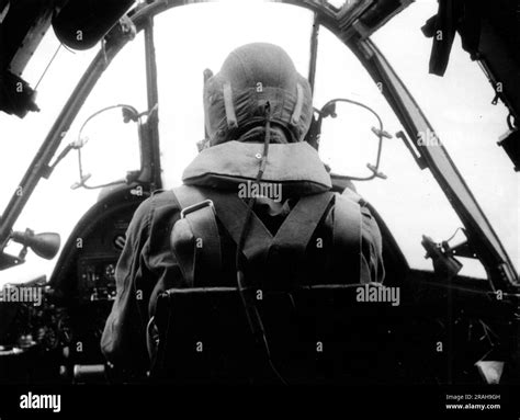 Inside a WWII Bomber cockpit Stock Photo - Alamy