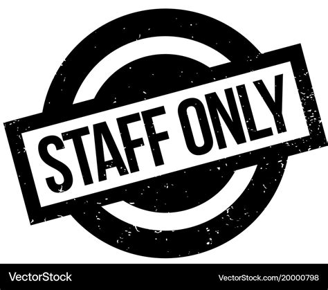 Staff only rubber stamp Royalty Free Vector Image