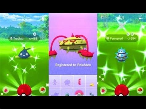 Pokemon Go Shiny Trubbish-Ferroseed & Ferrothorn Evolution - YouTube