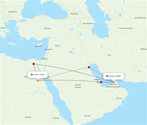 All flight routes from Luxor to Dubai, LXR to DXB - Flight Routes