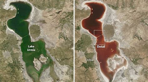 Iran's disappearing giant saltwater Lake Urmia turns blood-red — Earth Changes — Sott.net