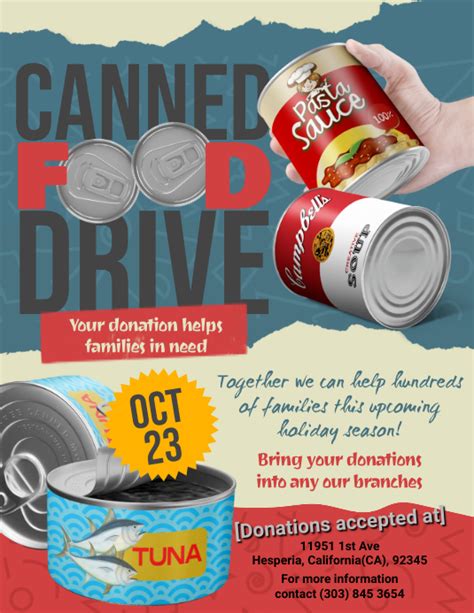 Canned Food Drive Flyer Template