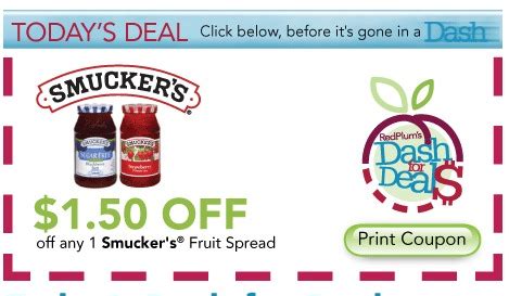 Smuckers Printable Coupons | Save $1.50 off One!!