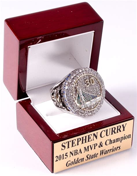 Stephen Curry Warriors 2015 NBA Championship Ring with Display Box ...