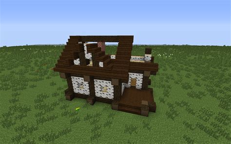 Simple Dark Oak Wood House Minecraft - Pixel Art Grid Gallery