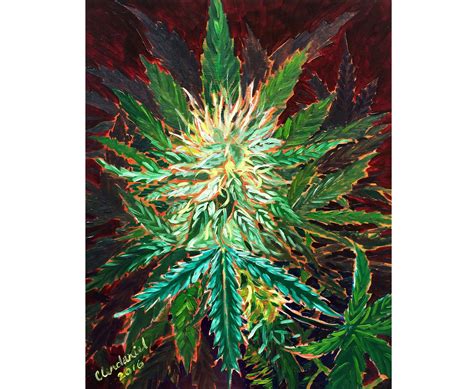 Weed Plant Painting