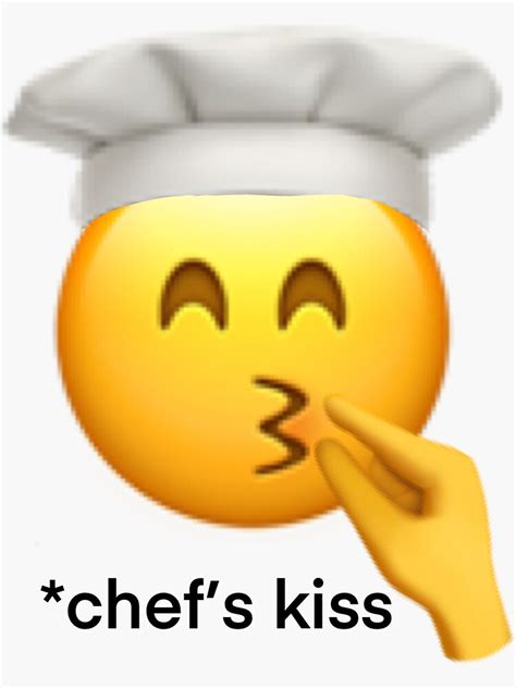 "Chef's kiss emoji" Sticker for Sale by fifi-createz | Redbubble