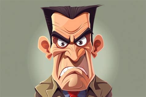 Premium AI Image | Serious cartoon character AI