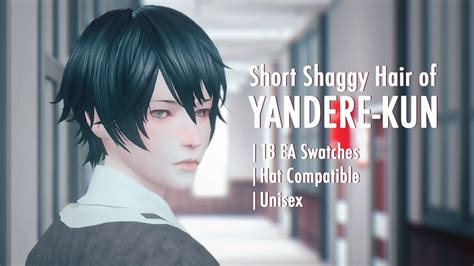 Yandere-kun - Short Shaggy Hair | Sims 4 hair male, Sims 4 anime, Sims hair