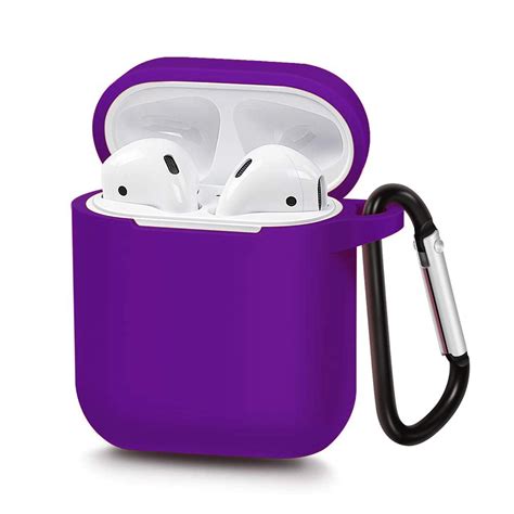 AirPods Silicone Case Cover Protective Skin with Keychain for Apple Airpod Charging Case ...