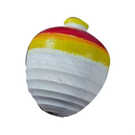 Red,White and Yellow 3 inch Wooden Spinning Lattu Top, For Kids, Size: 3inch (h) at Rs 3.25 ...