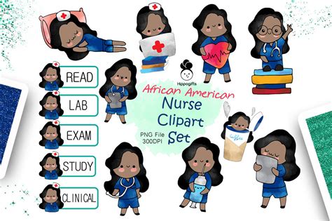 African american nurse clipart By Hippogifts | TheHungryJPEG