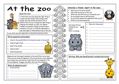 101 Free Esl Zoo Worksheets - Free Printable Zoo Worksheets | Free ...