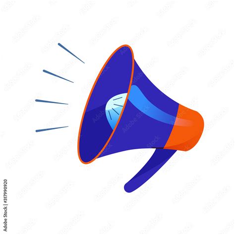 Vector megaphone loud speaker cartoon icon a Stock Vector | Adobe Stock