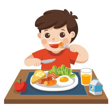 Cartoon Kids Eating Breakfast Images – Browse 18,117 Stock Photos, Vectors, and Video | Adobe Stock