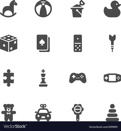 Toy icons Royalty Free Vector Image - VectorStock