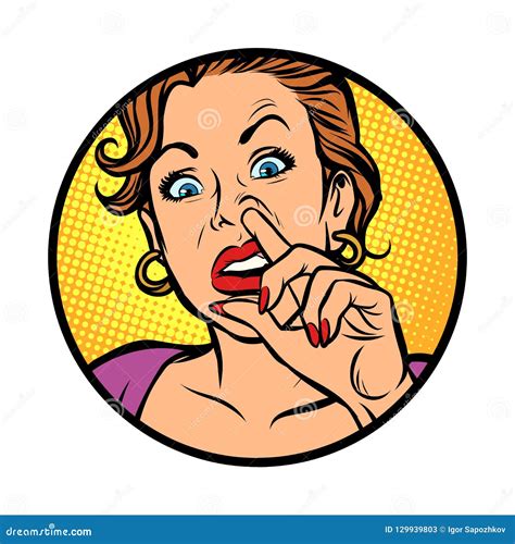 Symbol Icon.Woman Picking Nose Stock Vector - Illustration of crazy, cute: 129939803