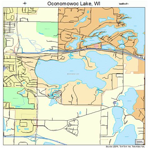 Oconomowoc Lake Wisconsin Street Map 5559300