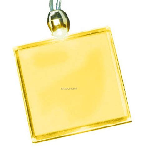 Yellow Square Light Up Pendant Necklace,China Wholesale Yellow Square Light Up Pendant Necklace