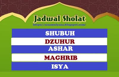 JADWAL SHOLAT HARI INI (JADWAL SHOLAT SEKARANG) - PENDIDIKAN ...