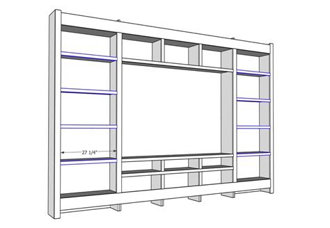 How to Build Media Wall Built-ins - Plank and Pillow