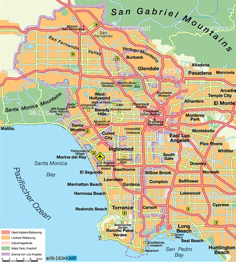 Map of Los Angeles (City in United States, USA) | Welt-Atlas.de