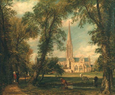 Salisbury Cathedral from the Bishop's Grounds Painting by John Constable - Fine Art America