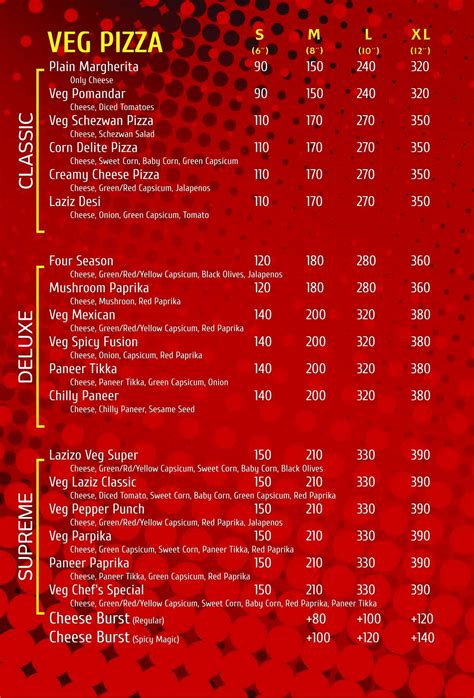 Laziz Pizza Menu, Menu for Laziz Pizza, Kopar Khairane, Navi Mumbai ...