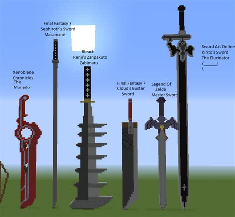 Minecraft Sword Builds by BoredomCircle on DeviantArt