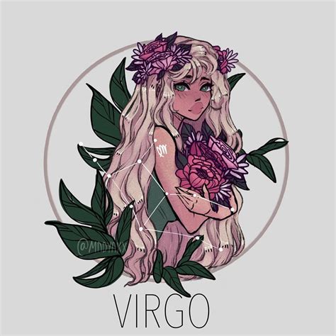 virgo zodiac art illustrations - Knittiesandkitties