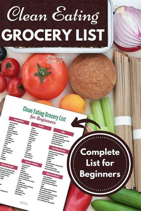 Clean Printable Grocery List