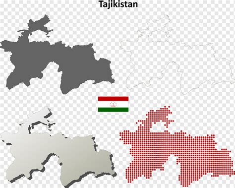 Tajikistan outline map set, png | PNGWing