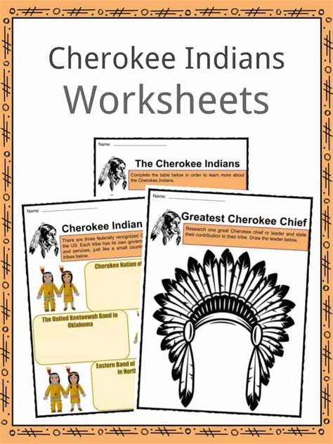 Cherokee People Facts & Worksheets for Kids | History, Culture, Language