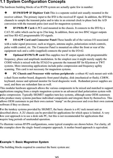 Baron Services KHDD-1000C WEATHER RADAR SYSTEM User Manual Sigmet RVP8 Users Guide