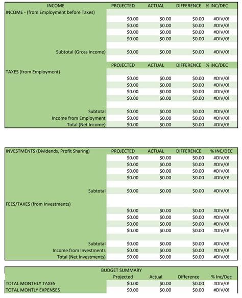 Personal Budget Tracker Template - Etsy