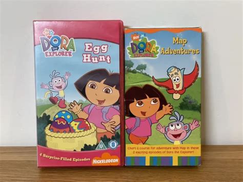 DORA THE EXPLORER - Egg Hunt / Map Adventures - PAL VHS Video Tape X2 EUR 9,29 - PicClick IT