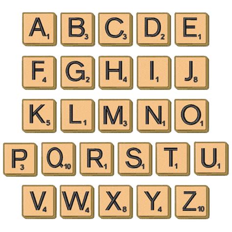 Scrabble Tiles With Numbers by Concord Collections Home Format Fonts on ...